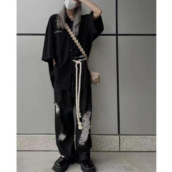 men's jeans 2021 vintage style trousers hole black denim casual pants season american high streetwear hip hop wide legs, Blue
men's jeans 2021 vintage style trousers hole black denim casual pants season american high streetwear hip hop wide legs, Blue