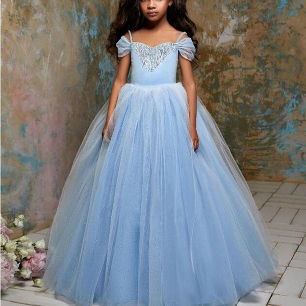 sky blue flower girls dress lace appliques tulle floor length backless first communion fluffy party dresses, White;blue
sky blue flower girls dress lace appliques tulle floor length backless first communion fluffy party dresses, White;blue