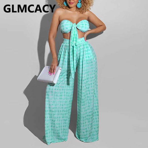 two pieces sets women strapless bow design & wide leg pants 210702, White
two pieces sets women strapless bow design & wide leg pants 210702, White