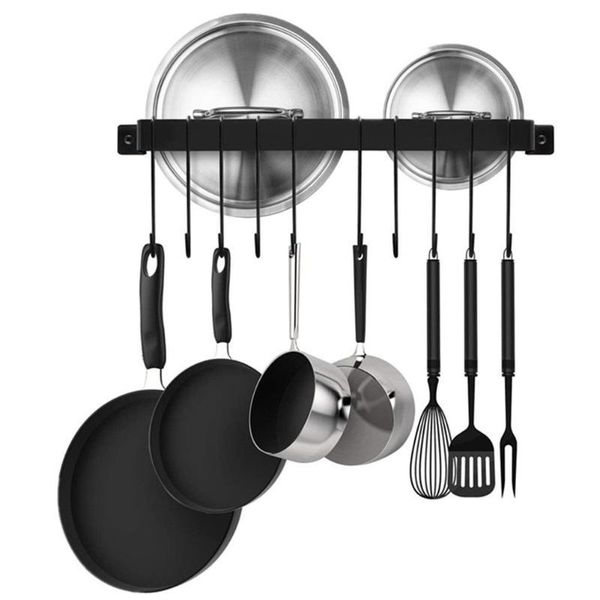 kitchen wall-mounted holder pot rack with hook household organizer accessories to save space storage & organization
kitchen wall-mounted holder pot rack with hook household organizer accessories to save space storage & organization