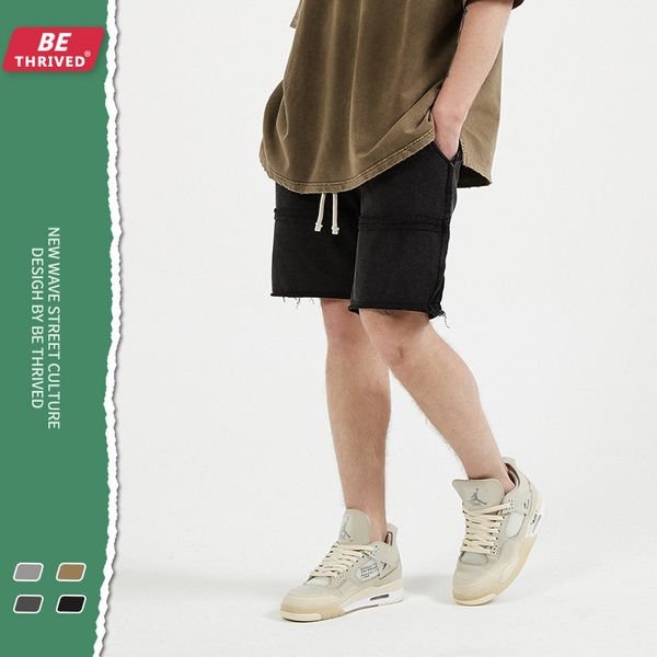 be men's wear | 2021 summer new worn-out bone broken loose ee splicing shorts and gaojiechao casual, Black
be men's wear | 2021 summer new worn-out bone broken loose ee splicing shorts and gaojiechao casual, Black