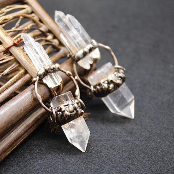 pendant necklaces 1pc natural stone clear quartz pencil point vintage pendants crystal druzy boho necklace antique copper loop healing, Silver
pendant necklaces 1pc natural stone clear quartz pencil point vintage pendants crystal druzy boho necklace antique copper loop healing, Silver