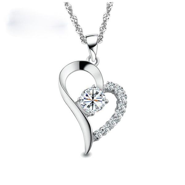 chains fashion inlaid zircon pendant 520 valentine's day gift crystal love female, Silver
chains fashion inlaid zircon pendant 520 valentine's day gift crystal love female, Silver