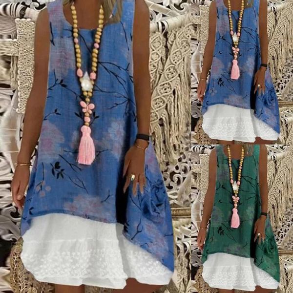 casual dresses women fashion loose floral dress summer ladies o-neck sleeveless lace splice print streetwear female vestir, Black;gray
casual dresses women fashion loose floral dress summer ladies o-neck sleeveless lace splice print streetwear female vestir, Black;gray