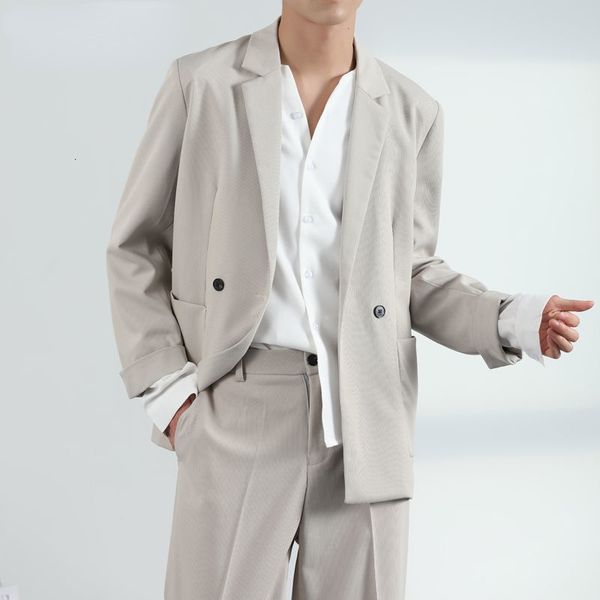 autumn winter fashion casual suit jacket loose loose trend black dark grey blazer for male 2021 new, White;black
autumn winter fashion casual suit jacket loose loose trend black dark grey blazer for male 2021 new, White;black