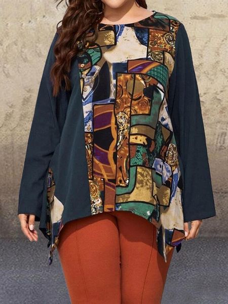 plus size t-shirt 5xl women cotton shirt retro ethnic printed blouse long sleeve loose casual irregular 2021 autumn, Black
plus size t-shirt 5xl women cotton shirt retro ethnic printed blouse long sleeve loose casual irregular 2021 autumn, Black