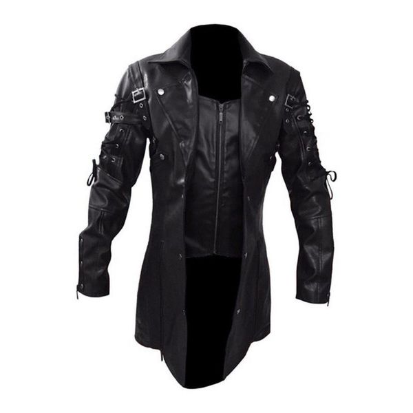 men's trench coats men vintage leather jacket biker motorcycle zipper long sleeve coat blouses fashion black pleated design, Tan;black
men's trench coats men vintage leather jacket biker motorcycle zipper long sleeve coat blouses fashion black pleated design, Tan;black
