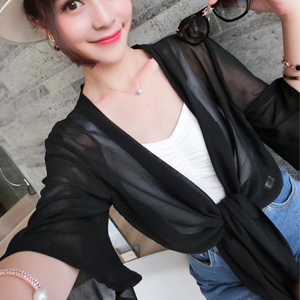women's blouses & shirts women thin chiffon cardigan breathable sun protection clothing for summer -opk, White
women's blouses & shirts women thin chiffon cardigan breathable sun protection clothing for summer -opk, White