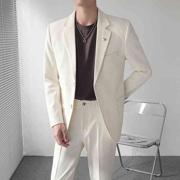 men's suits & blazers stripe men business casual slim fit coat blazer man korean trend fashion office dress wedding jacket male 7999, White;black
men's suits & blazers stripe men business casual slim fit coat blazer man korean trend fashion office dress wedding jacket male 7999, White;black