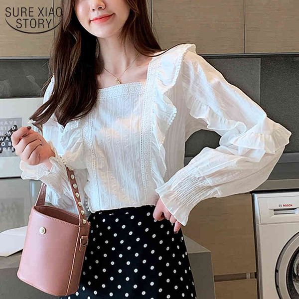 ruffles slim overalls for women autumn korean flare long sleeve square collar loose white shirt vintage ropa de mujer 10695 210508
ruffles slim overalls for women autumn korean flare long sleeve square collar loose white shirt vintage ropa de mujer 10695 210508