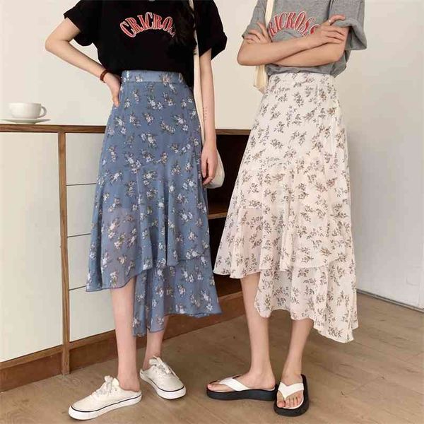 irregular floral print ruffle pleated long skirts summer women korean style streetwear drawstring elastic waist midi skirt 210529, Black
irregular floral print ruffle pleated long skirts summer women korean style streetwear drawstring elastic waist midi skirt 210529, Black