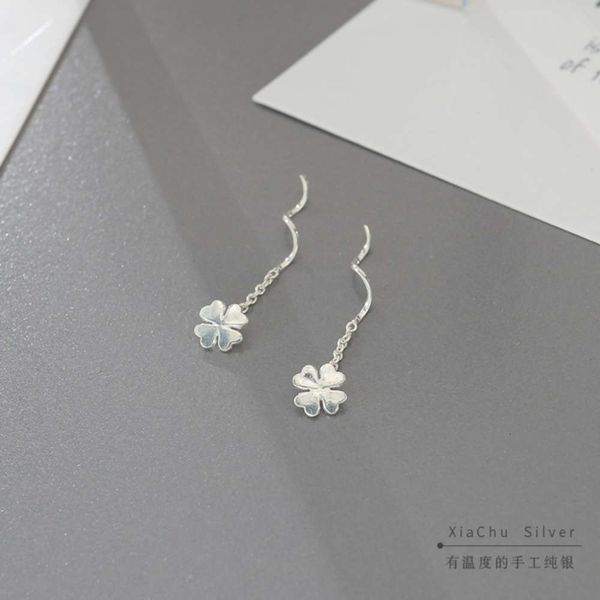 clover thread female 925 silver lucky grass tassel earrings super xianxian thin face wave ear chain, Black
clover thread female 925 silver lucky grass tassel earrings super xianxian thin face wave ear chain, Black