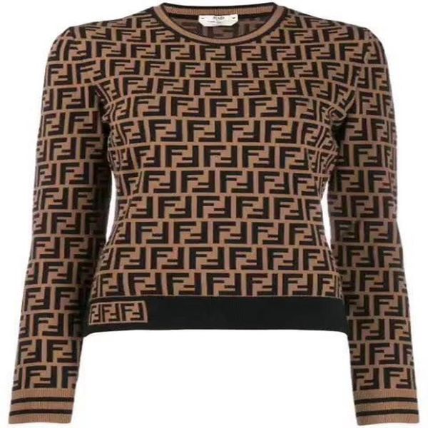 dalang autumn and new family old flower double f letter long sleeve jacquard round neck sweater, White
dalang autumn and new family old flower double f letter long sleeve jacquard round neck sweater, White