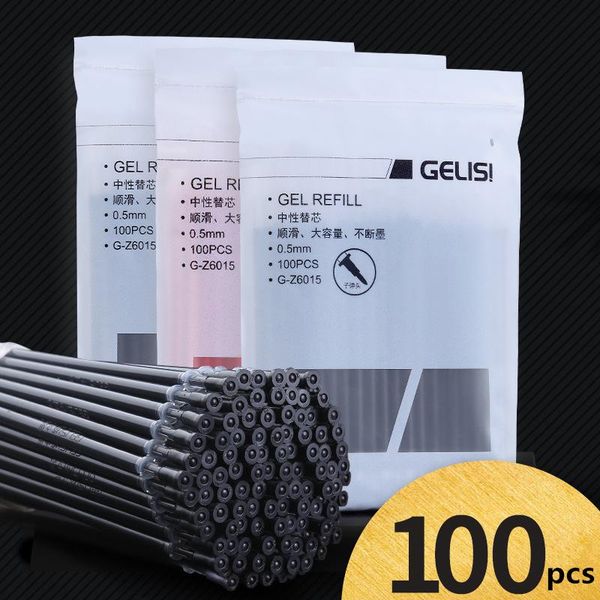 gel pens 100pcs black blue red ink refill pen 0.5mm nib cartridge school office supply student stationery
gel pens 100pcs black blue red ink refill pen 0.5mm nib cartridge school office supply student stationery