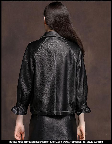 women's leather & faux genuine jacket 2021 autumn winter women 300% real sheepskin coat female streetwear bomber jackets my3738, Black
women's leather & faux genuine jacket 2021 autumn winter women 300% real sheepskin coat female streetwear bomber jackets my3738, Black