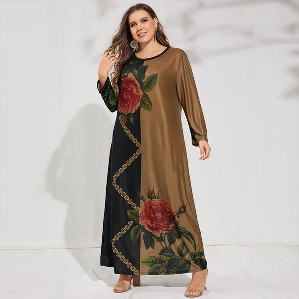 5xl plus size winter womens dress long sleeve contrast floral casual loose oversize maxi muslim islamic clothing, Black;gray
5xl plus size winter womens dress long sleeve contrast floral casual loose oversize maxi muslim islamic clothing, Black;gray