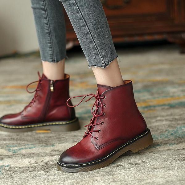boots mordoan genuine cow leather thick-soled mid-heel 2021 autumn round toe lace-up ankle women's, Black
boots mordoan genuine cow leather thick-soled mid-heel 2021 autumn round toe lace-up ankle women's, Black