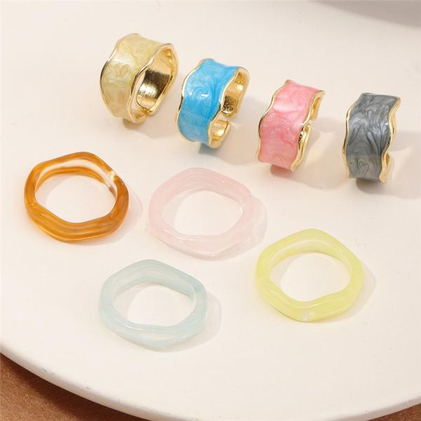 wedding rings romad fashion retro copper adjustable enamel glaze color ring for women men elegant open 2021 trend girl gift jewelry 2pcs, Slivery;golden
wedding rings romad fashion retro copper adjustable enamel glaze color ring for women men elegant open 2021 trend girl gift jewelry 2pcs, Slivery;golden
