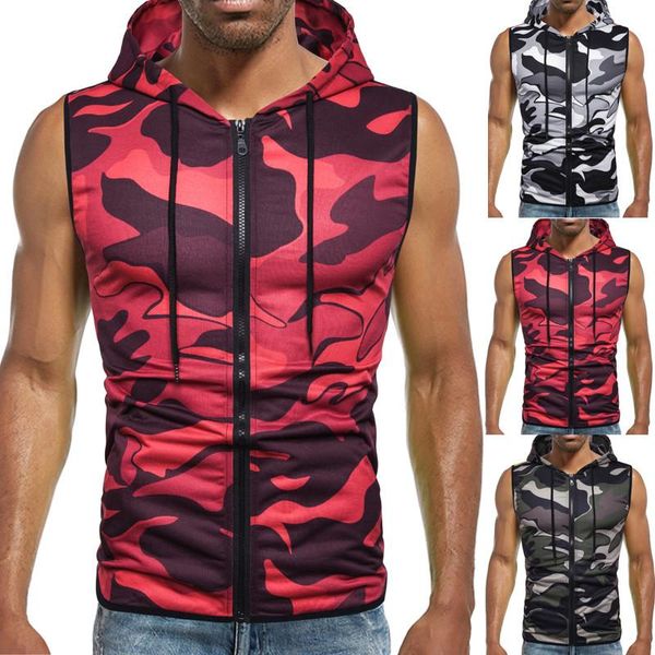 men's hoodies & sweatshirts 2021 men bodybuilding tank gyms fitness workout sleeveless man casual camouflage hooded vest male camo clo, Black
men's hoodies & sweatshirts 2021 men bodybuilding tank gyms fitness workout sleeveless man casual camouflage hooded vest male camo clo, Black