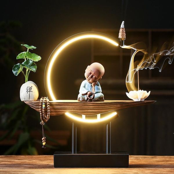 fragrance lamps lovely monk backflow incense burner ceramic smoke waterfall sticks holder with 20 pcs cones porcelain censer home decor
fragrance lamps lovely monk backflow incense burner ceramic smoke waterfall sticks holder with 20 pcs cones porcelain censer home decor