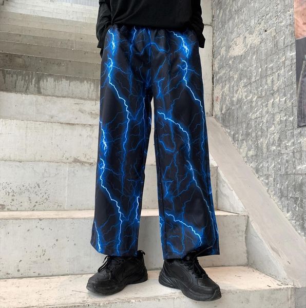 spring lightning pattern elastic womens pants high waist loose casual beamed female oversized top, Black;white
spring lightning pattern elastic womens pants high waist loose casual beamed female oversized top, Black;white