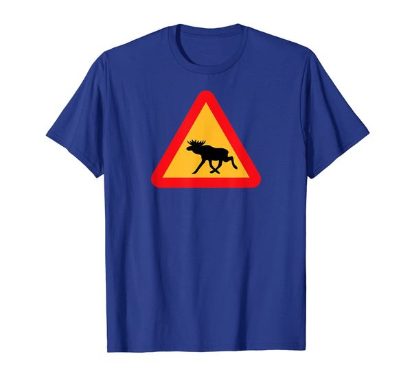 Swedish Moose Elk Crossing Sign T-Shirt, Mainly pictures