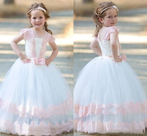 princess pink and white lace flower girls dresses ball gown cap sleeves zipper back puffy kids formal wear first communion bow sash, White;blue
princess pink and white lace flower girls dresses ball gown cap sleeves zipper back puffy kids formal wear first communion bow sash, White;blue