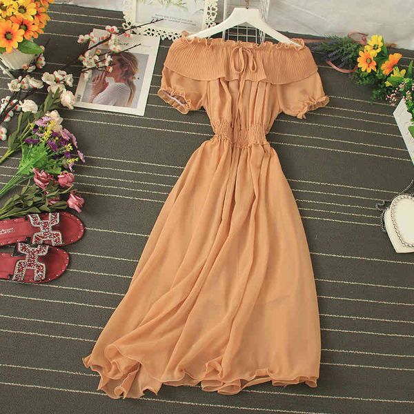 solid khaki/blue women knee-length chiffon dress summer short puff sleeve big swing casual beach party vestidos 210426, Black;gray
solid khaki/blue women knee-length chiffon dress summer short puff sleeve big swing casual beach party vestidos 210426, Black;gray