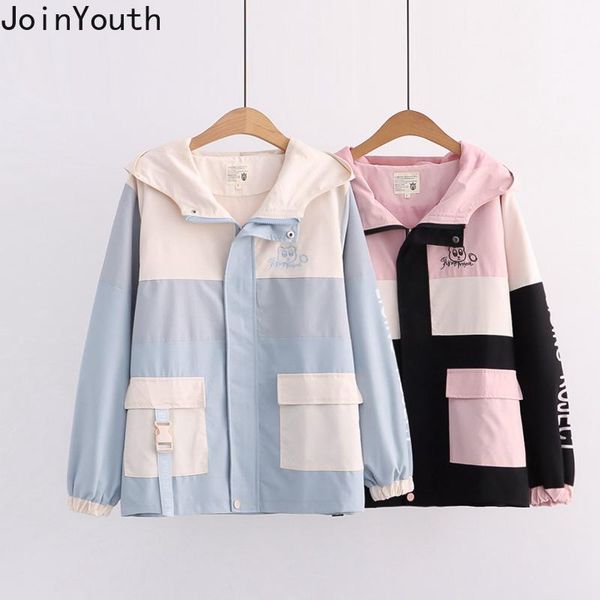 women's jackets joinyouth japanese fresh preppy style loose jacket women autumn contrast color tooling sweatshirt hooded cardigan outer, Black;brown
women's jackets joinyouth japanese fresh preppy style loose jacket women autumn contrast color tooling sweatshirt hooded cardigan outer, Black;brown