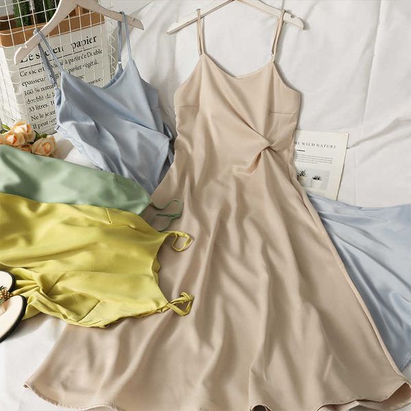 knotted high waist slimming low-neck halter strap dress female solid color all-match mid-length dress 210709, Black;gray
knotted high waist slimming low-neck halter strap dress female solid color all-match mid-length dress 210709, Black;gray