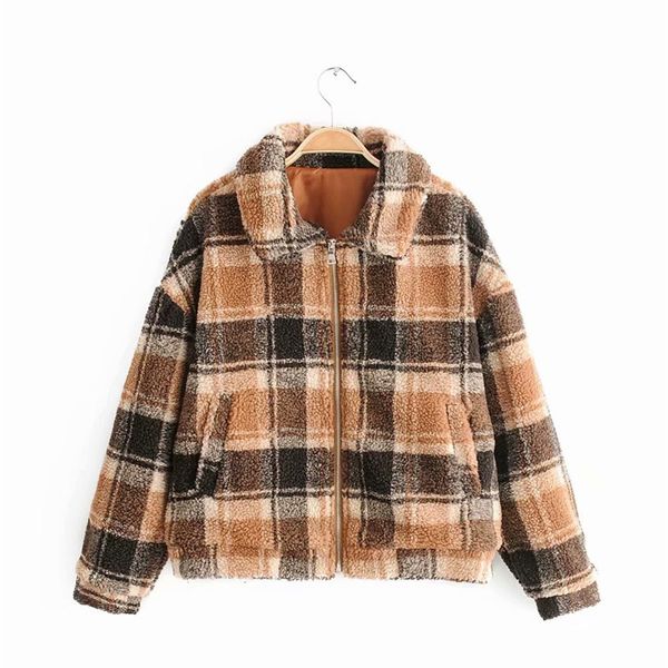 evfer women autumn winter vintage plaid loose woolen short jackets female fashion khaki warm outwear jacket girls chic 210421, Black;brown
evfer women autumn winter vintage plaid loose woolen short jackets female fashion khaki warm outwear jacket girls chic 210421, Black;brown
