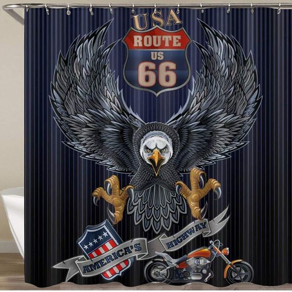 shower curtain,classic american style route us 66 america's highway sign with big bald eagle,polyester fabric waterproof bath
shower curtain,classic american style route us 66 america's highway sign with big bald eagle,polyester fabric waterproof bath
