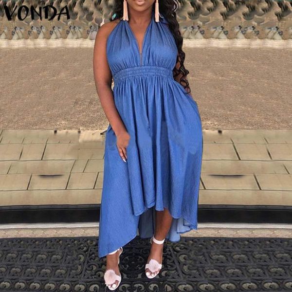 women's blouses & shirts summer vintage solid vestidos spaghetti strap dress vonda womens vacation beach robe femme long maxi, White
women's blouses & shirts summer vintage solid vestidos spaghetti strap dress vonda womens vacation beach robe femme long maxi, White