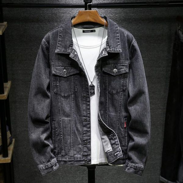 men's jackets spring autumn denim jacket men casual jeans coats workwear trendy slim streetwear loose plus size cotton outerwear, Black;brown
men's jackets spring autumn denim jacket men casual jeans coats workwear trendy slim streetwear loose plus size cotton outerwear, Black;brown