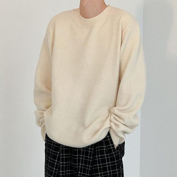 men's sweaters autumn o-neck knit sweater men 2021 fashion loose solid base korean casual pullover long sleeve top, White;black
men's sweaters autumn o-neck knit sweater men 2021 fashion loose solid base korean casual pullover long sleeve top, White;black