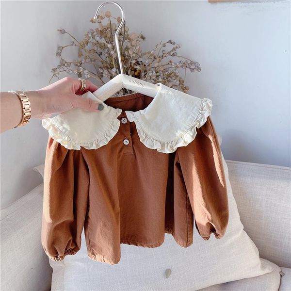 Spring Baby Girls Ruffles Collar Blouses Korean Style Long Sleeve Toddlers Kids Shirts Children Casual Tops, White;black
Spring Baby Girls Ruffles Collar Blouses Korean Style Long Sleeve Toddlers Kids Shirts Children Casual Tops, White;black