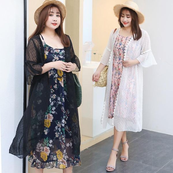 women's jackets korean style sweet chiffon loose thin butterfly sleeve v-neck long plus size xl-4xl women coats 2021 summer selling lad, Black;brown
women's jackets korean style sweet chiffon loose thin butterfly sleeve v-neck long plus size xl-4xl women coats 2021 summer selling lad, Black;brown