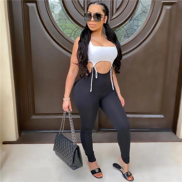 women's jumpsuits & rompers color block jumpsuit streetwear cut out sleeveless tie waist bodycon romper long pants one piece, Black;white
women's jumpsuits & rompers color block jumpsuit streetwear cut out sleeveless tie waist bodycon romper long pants one piece, Black;white