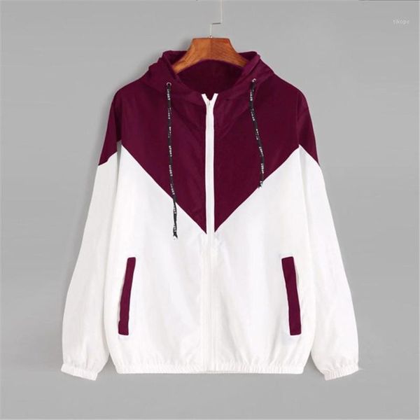 women's jackets 2021 arrival spring hooded coat casual colorblock women sports jacket fashion harajuku loose streetwear1, Black;brown
women's jackets 2021 arrival spring hooded coat casual colorblock women sports jacket fashion harajuku loose streetwear1, Black;brown