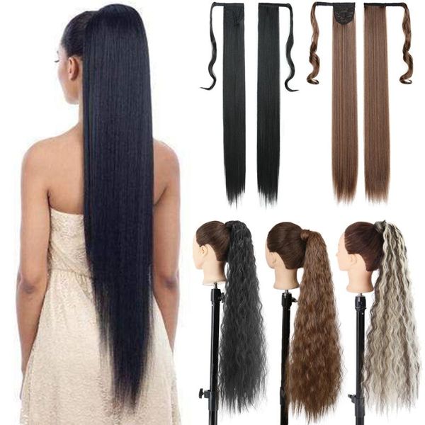 synthetic wigs azqueen long straight wavy hairpiece with ponytail women's daily wear is extra 85cm pony tail hair, Black
synthetic wigs azqueen long straight wavy hairpiece with ponytail women's daily wear is extra 85cm pony tail hair, Black