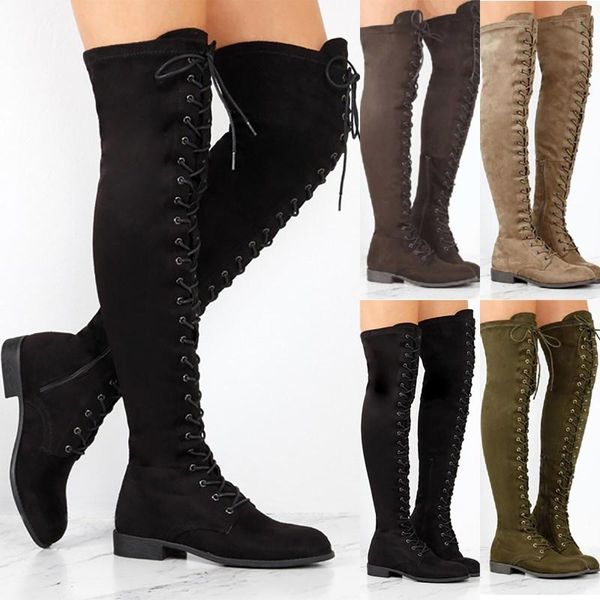 boots 2021 large autumn/winter lace-up cross-lacing over-the-knee suede women's, Black
boots 2021 large autumn/winter lace-up cross-lacing over-the-knee suede women's, Black