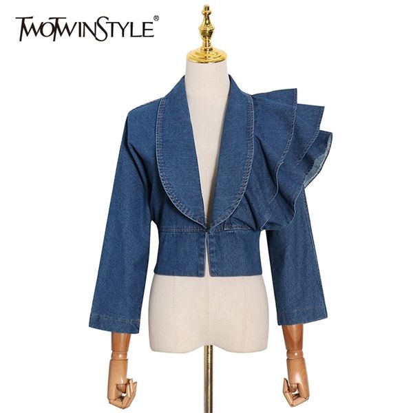 casual denim solid shirt for women v neck long sleeve patchwork ruffle short blouse female spring fashion 210524, White
casual denim solid shirt for women v neck long sleeve patchwork ruffle short blouse female spring fashion 210524, White