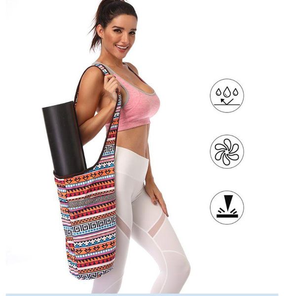 yoga mats portable printed canvas mat bag multi-function shoulder storage case with zipper pocket
yoga mats portable printed canvas mat bag multi-function shoulder storage case with zipper pocket