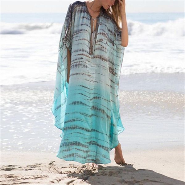 women's swimwear summer chiffon printed bikini beach cover up women deep v-neck loose boho robe holiday dress sun protection shirt, White;black
women's swimwear summer chiffon printed bikini beach cover up women deep v-neck loose boho robe holiday dress sun protection shirt, White;black