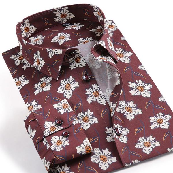 men's summer casual beach floral print hawaiian cotton shirts standard-fit flowers long sleeve thin button-up shirt, White;black 
men's summer casual beach floral print hawaiian cotton shirts standard-fit flowers long sleeve thin button-up shirt, White;black