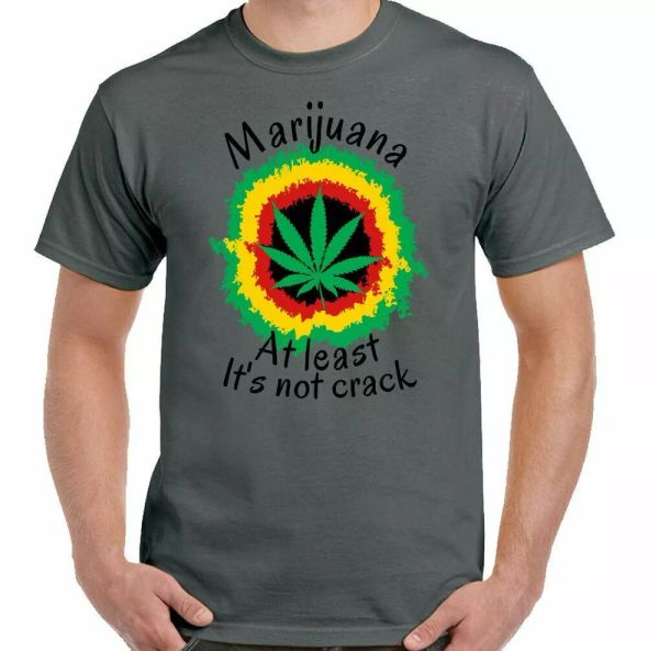 grass t-shirt marijuana mens funny drugs bob marley rasta at least it is not, White;black
grass t-shirt marijuana mens funny drugs bob marley rasta at least it is not, White;black