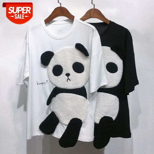 japanese cute panda embroidery short-sleeved t-shirt female new loose student design blouse #cu2w, White
japanese cute panda embroidery short-sleeved t-shirt female new loose student design blouse #cu2w, White