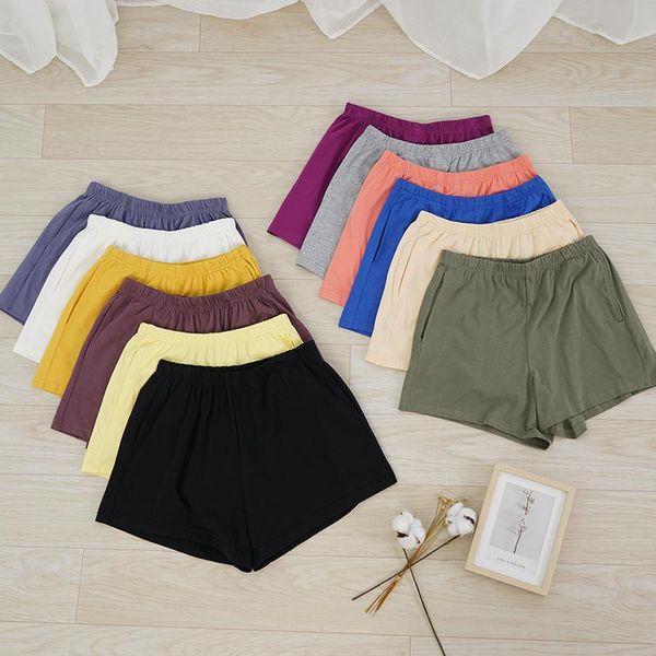 women's shorts loose soft cotton spandex black blue casual running summer women pockets workout wear plus size, White;black
women's shorts loose soft cotton spandex black blue casual running summer women pockets workout wear plus size, White;black