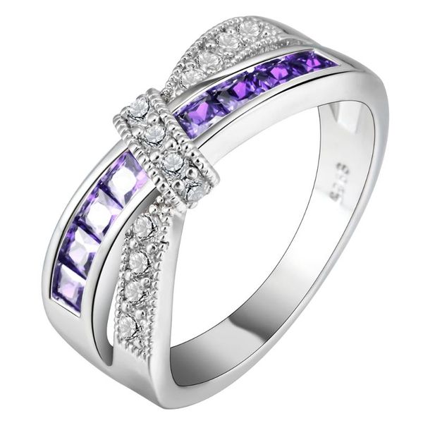 wedding rings hainon cross finger ring for lady paved cz zircon luxury princess women engagement purple pink color jewelry, Slivery;golden
wedding rings hainon cross finger ring for lady paved cz zircon luxury princess women engagement purple pink color jewelry, Slivery;golden