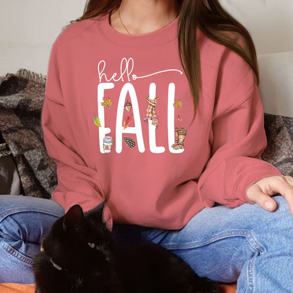 2021 autumn women's round neck letter printing casual loose long sleeve sweater, Black
2021 autumn women's round neck letter printing casual loose long sleeve sweater, Black